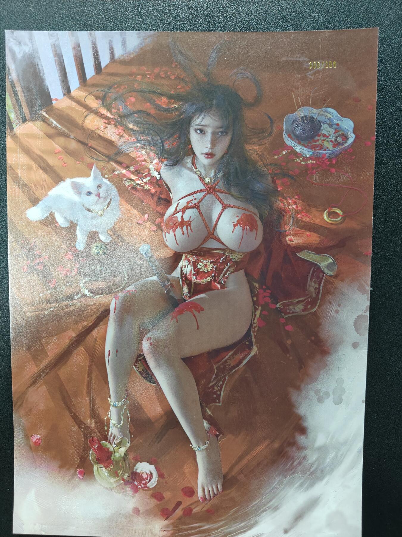 天玑星卡拍第118期《9.1周一截拍》持续收拍收评中 满赠卡需备注 【尾编】焱卡文化 人间传 潘金莲 A4粗闪大卡 300/300
