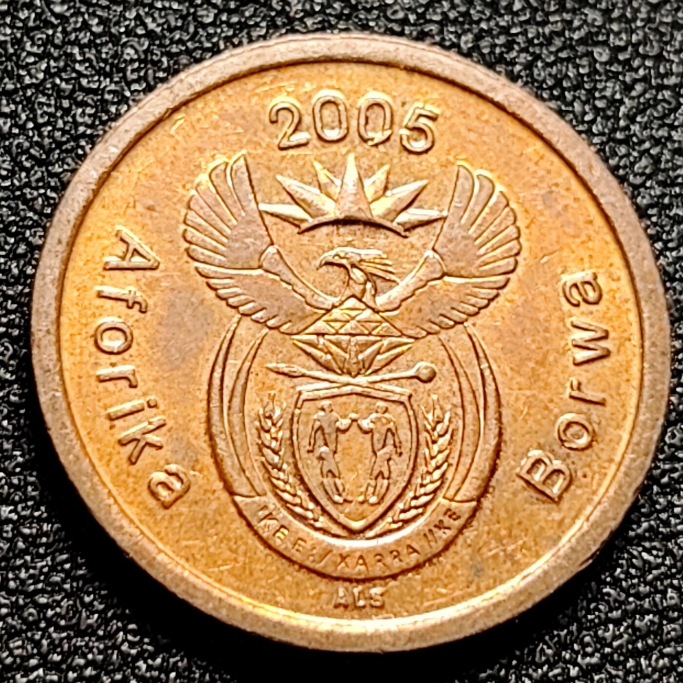 泉币菌-第102场-散币乐园场 南非2006年5分铜币，蓝鹤，21mm