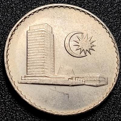 泉币菌-第101场-精品福利场 - 原光UNC 马来西亚1973年50仙大镍币 传统手工艺品 27.78mm 