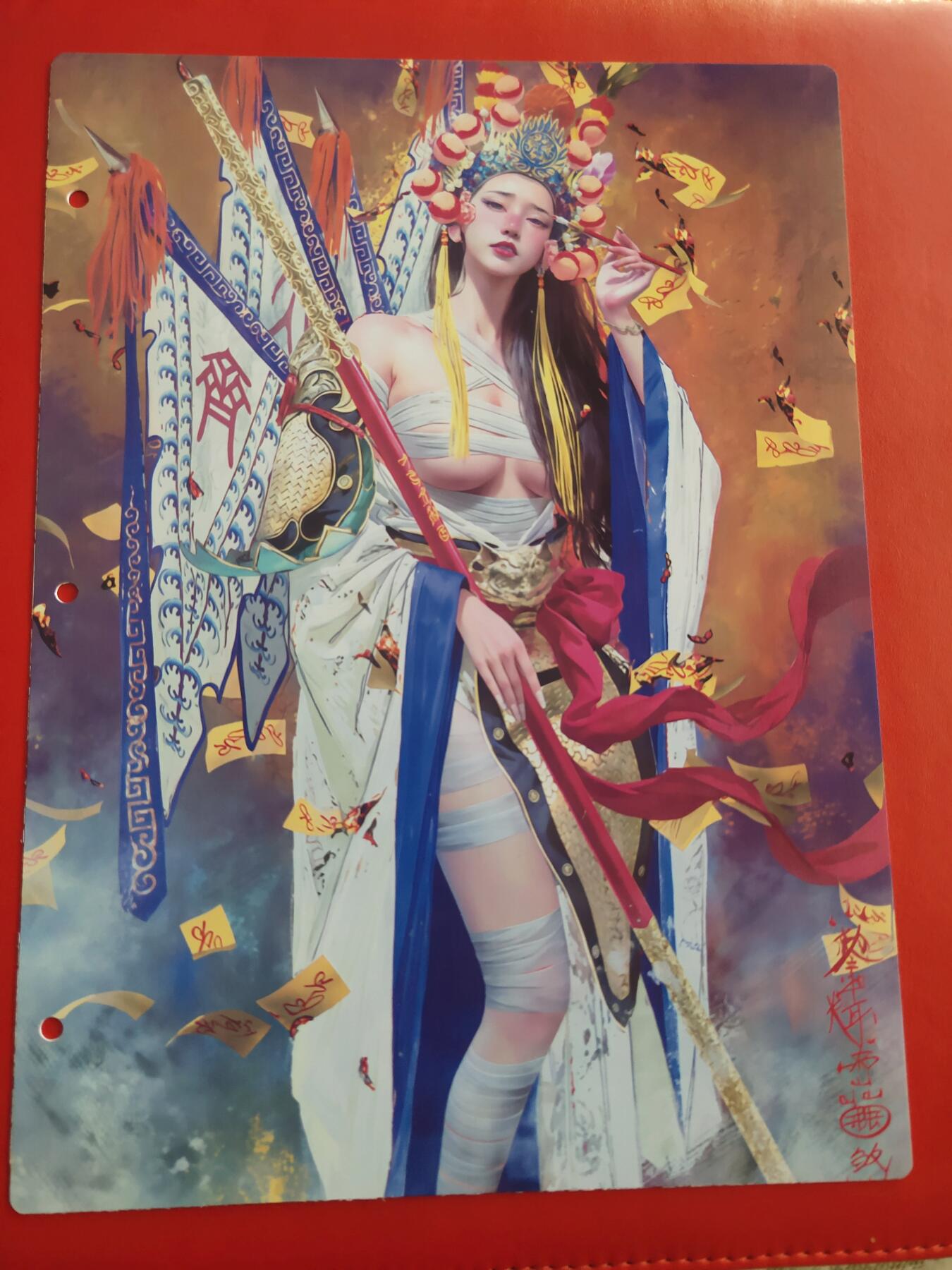 清风卡拍第九期(燎原卡牌为主) 妖姬传九宫卡册挡板一张(白冰冰)
