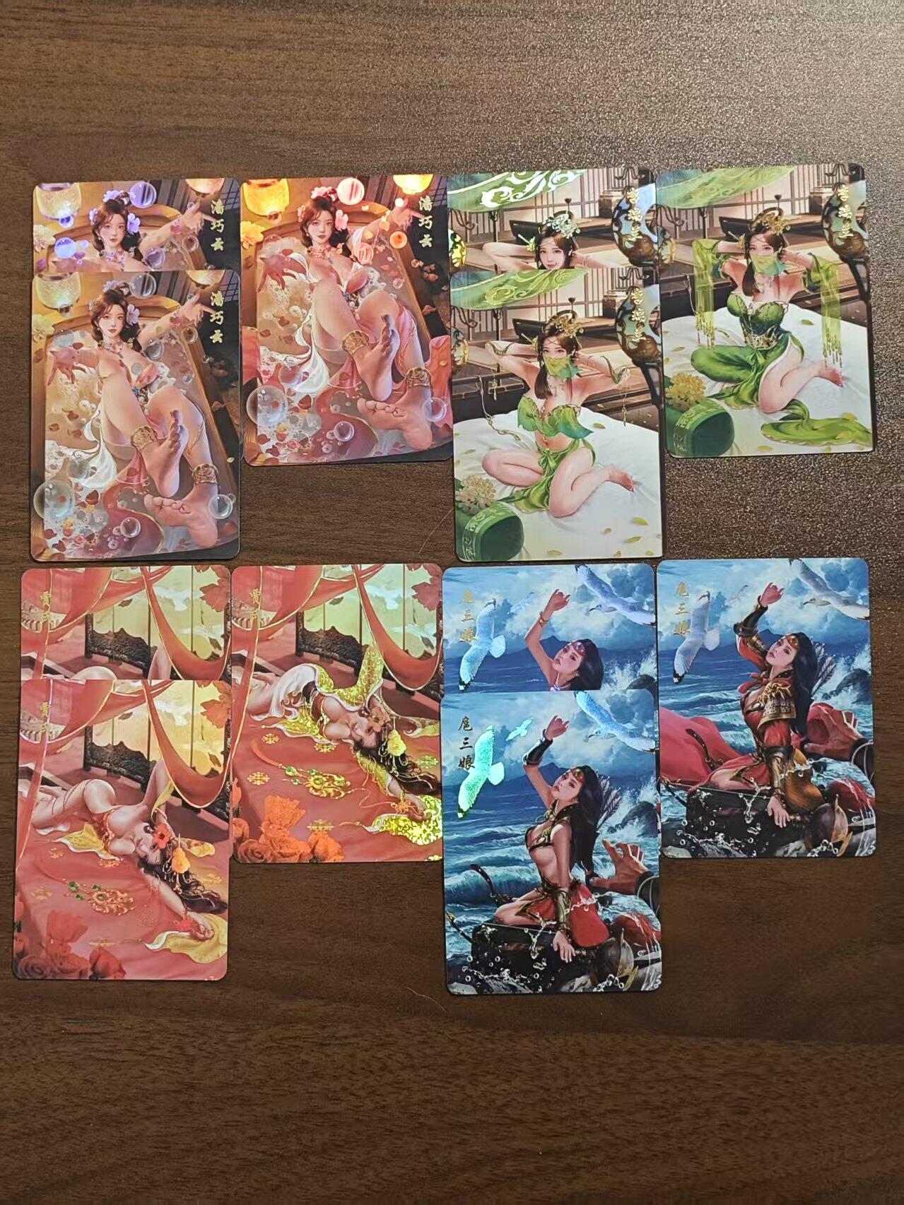 光影卡牌第21期，各家亲签，各家特卡，持续收拍品 青鸾殿水浒传精扣彩闪卡，一套12张 