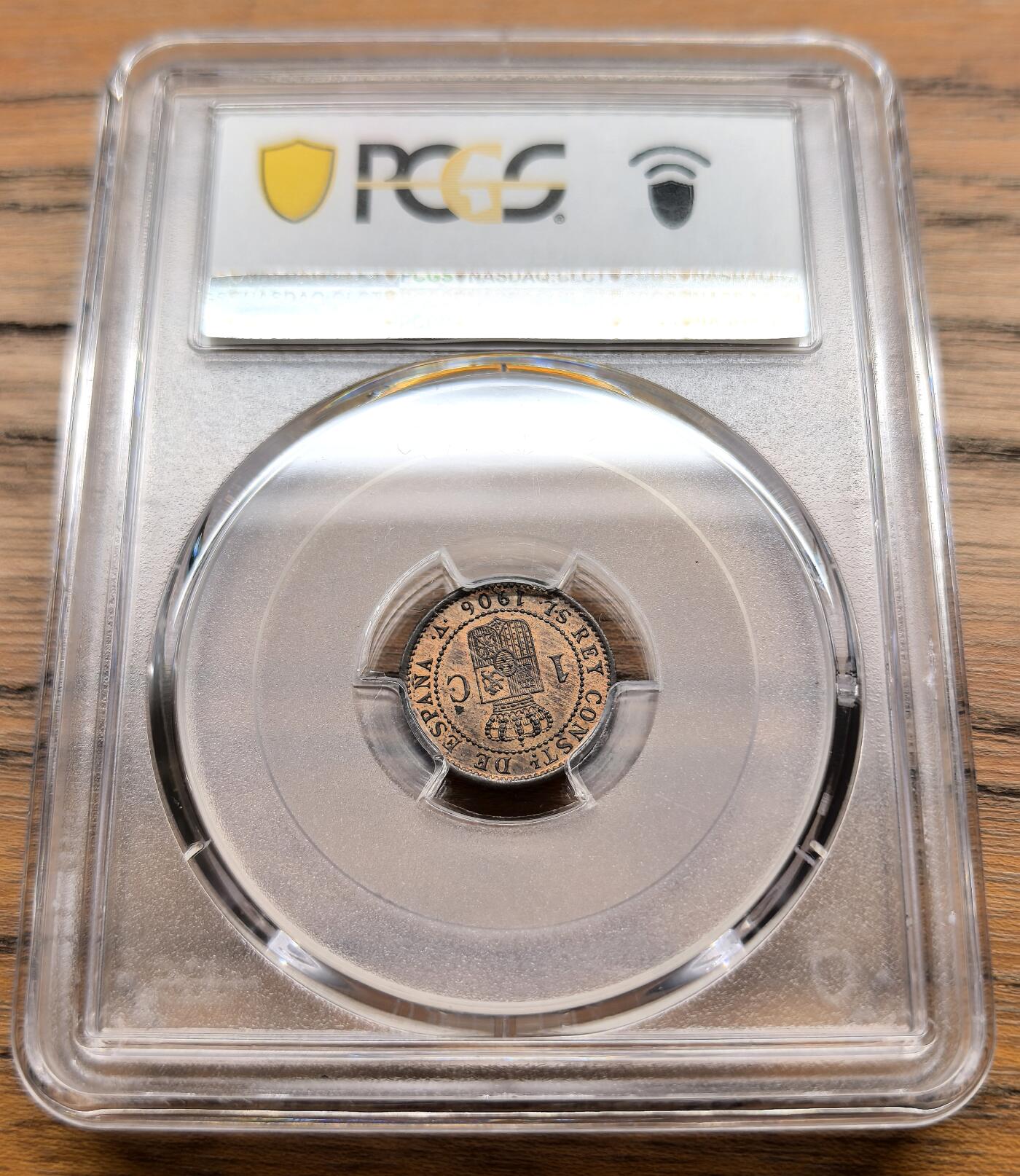 凡希社世界钱币微拍月度大拍（2025/8） 1906西班牙1分铜币PCGS-MS63