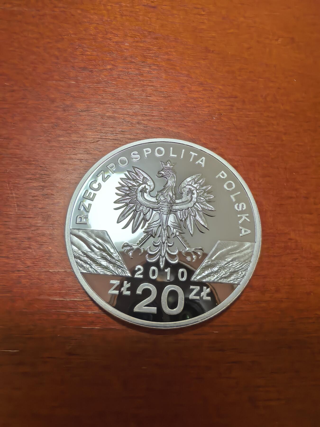 长老汇蛇年精选第四十一场拍卖 2010波兰小马蹄蝙蝠20兹罗提精制银币，28.28克925银（1）