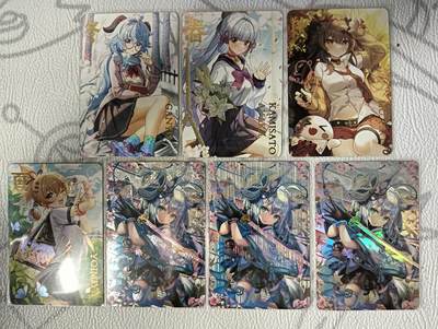 花开卡拍第36期（8月31号周日截拍，品控勿拍!!!拍品不寄存，运费5元，自制卡难免瑕疵，可能存在轻微撞角爆边等出厂瑕疵，品控介意勿拍！） - 白花恋诗卡牌 满赠卡白上吹雪三闪纹+疾风卡牌 四季少女小圆点彩闪