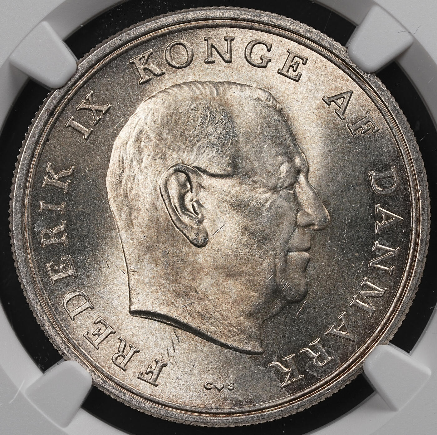修遠堂世界钱币第八十二期 NGC MS65 1964年丹麦安妮公主结婚纪念5克朗银币