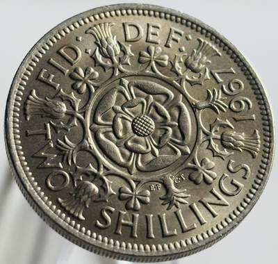 文馨钱币收藏第 269 场，长期接收代拍品 - 全新未流通英国 1967 年 2 先令