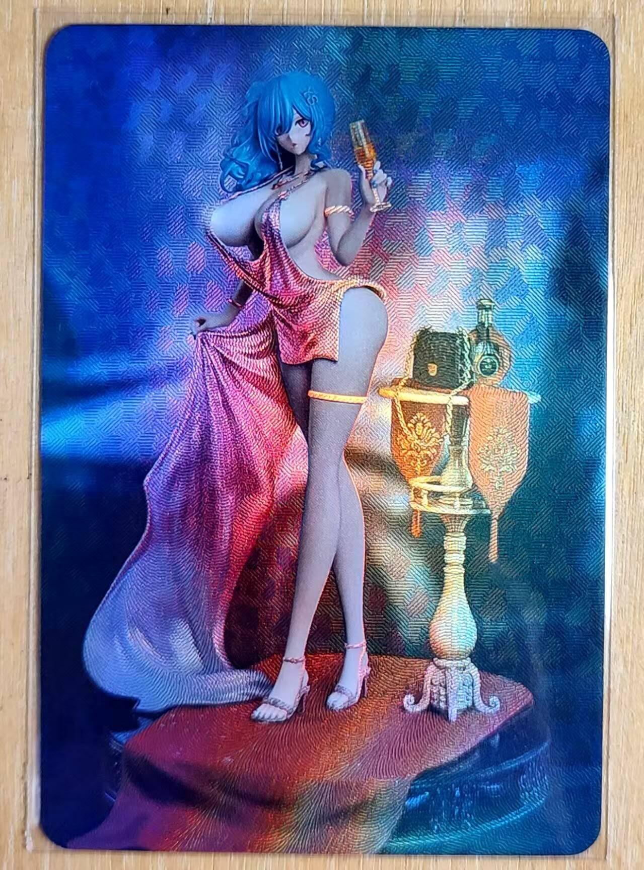 龙虎卡牌第五十二场，小坏熊，你真坏 （无佣金，满120包邮，欢迎送拍） 折光彩闪 宁缺卡牌 圣路易斯 经典大开叉晚礼服