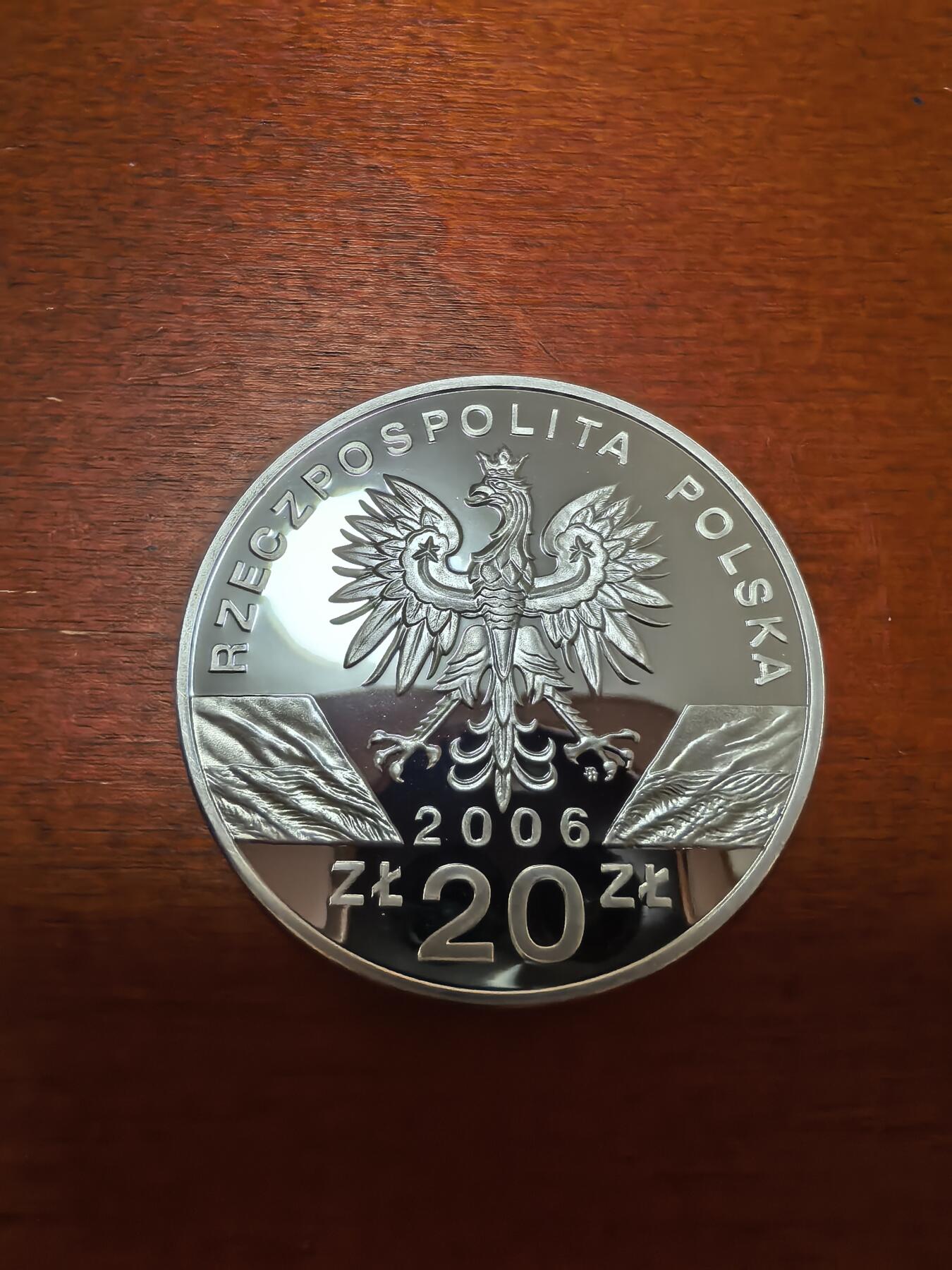 长老汇蛇年精选第四十一场拍卖 2006波兰阿尔卑斯土拨鼠20兹罗提精制银币，28.84克925银