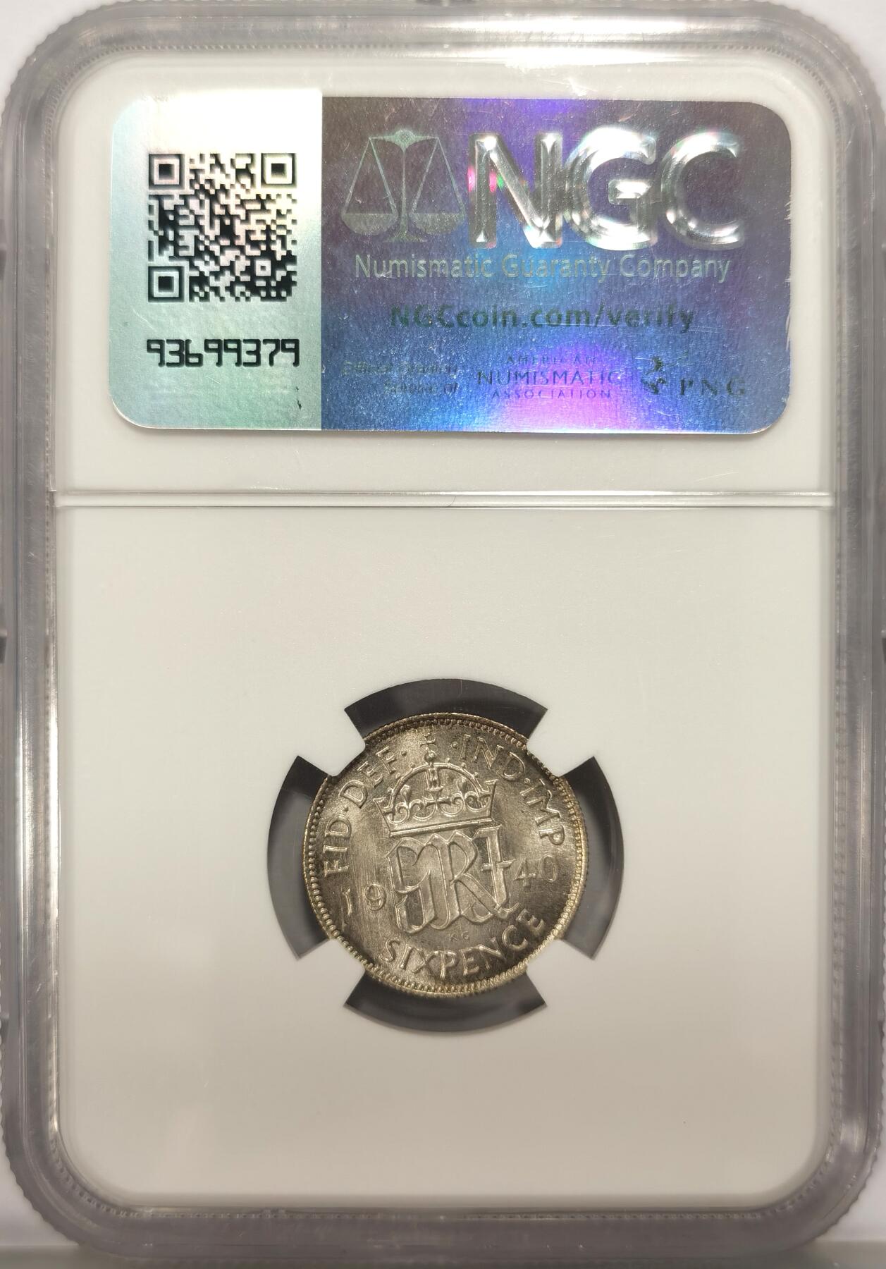博洋堂世界钱币拍卖第136期（全场包邮） NGC MS65 1940年英国乔治六世6便士 车轮强光，少见年份，状态完全不逊于66分的顶级状态，国内此年份公开市场所见最高分
