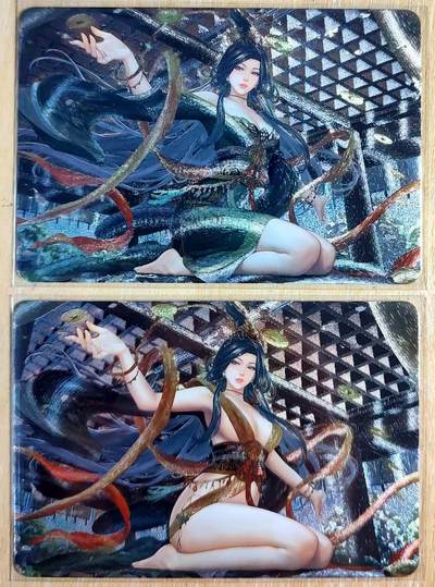 龙虎卡牌第五十二场，小坏熊，你真坏 （无佣金，满120包邮，欢迎送拍） - 粗闪2张 宁缺卡牌 古风美女-徐氏 横版二渐变