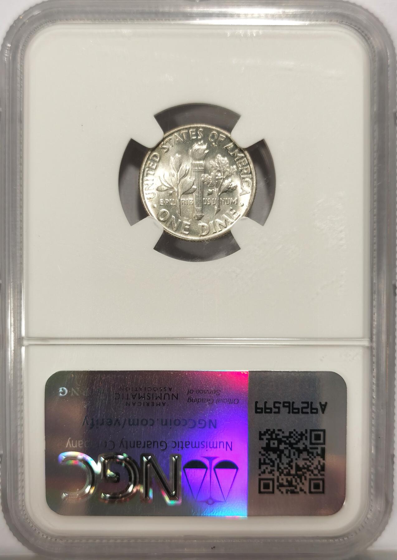 博洋堂世界钱币拍卖第136期（全场包邮） NGC MS65 美国1946年10美分银币，罗斯福10美分首年份