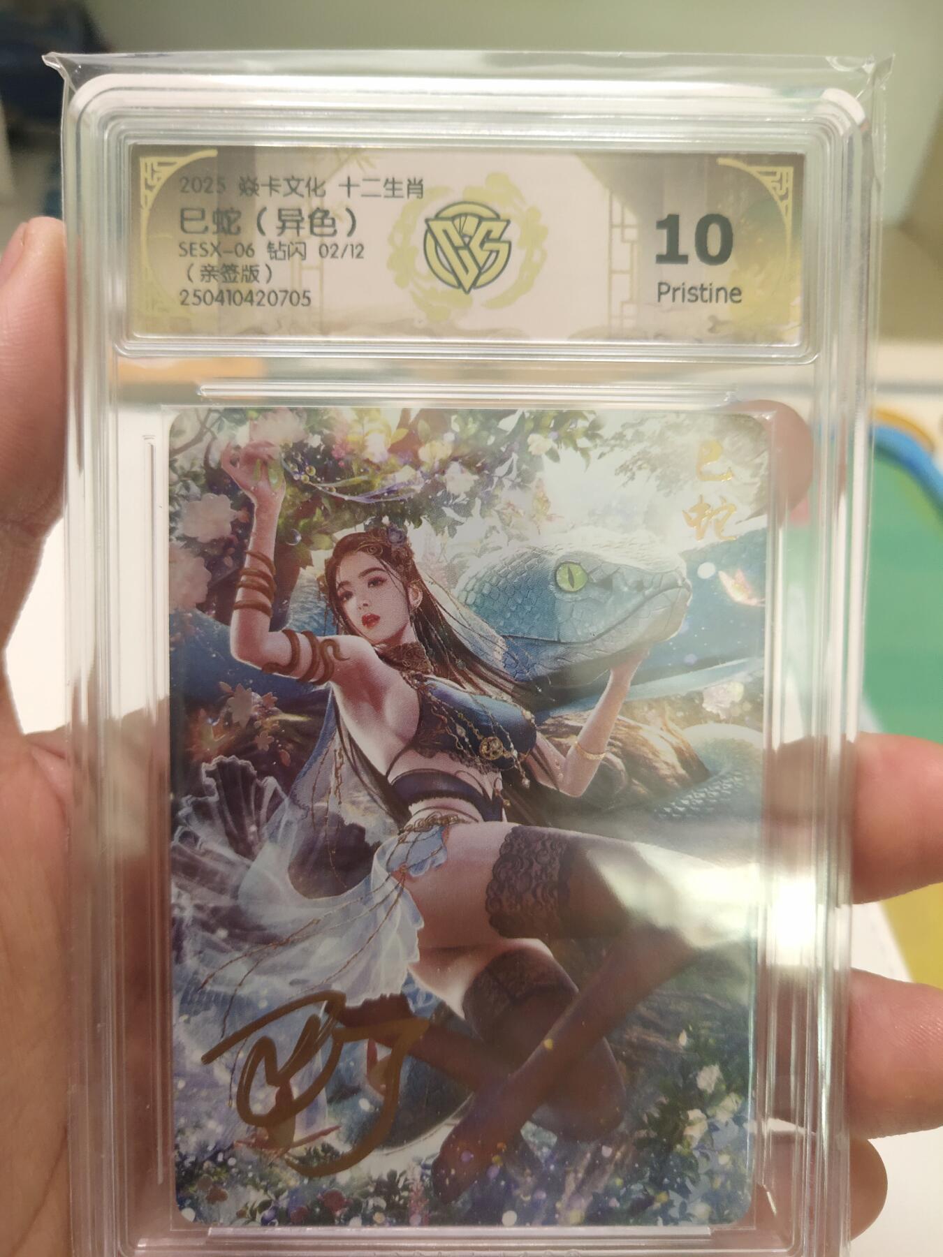 清风卡拍第九期(燎原卡牌为主) (亲签)焱卡文化十二生肖巳蛇(巴丁)钻闪10p