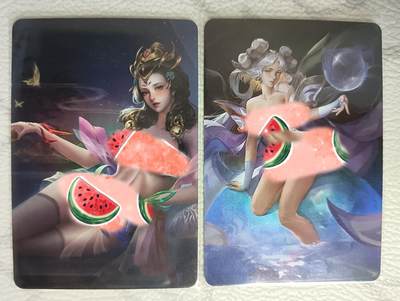花开卡拍第36期（8月31号周日截拍，品控勿拍!!!拍品不寄存，运费5元，自制卡难免瑕疵，可能存在轻微撞角爆边等出厂瑕疵，品控介意勿拍！） - 火猪卡牌 古风美女2张 折光彩闪 都是艺术版