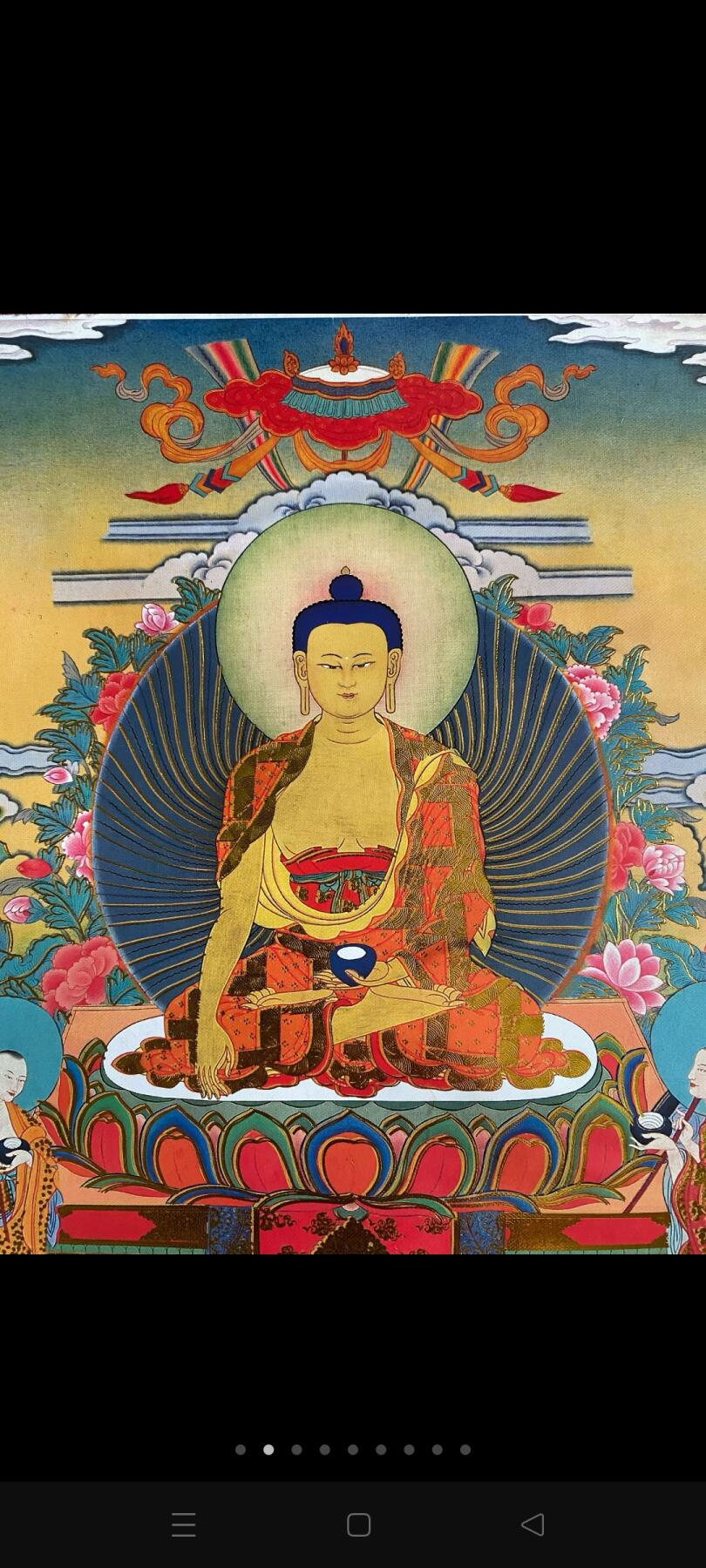 老寺庙拆迁偶得唐卡画，绢丝，手绘，精美绝伦，用料考究，做工精致，庙宇供奉多載，已开光，请回家吧，摆设供奉，镇宅辟邪，永世平安！