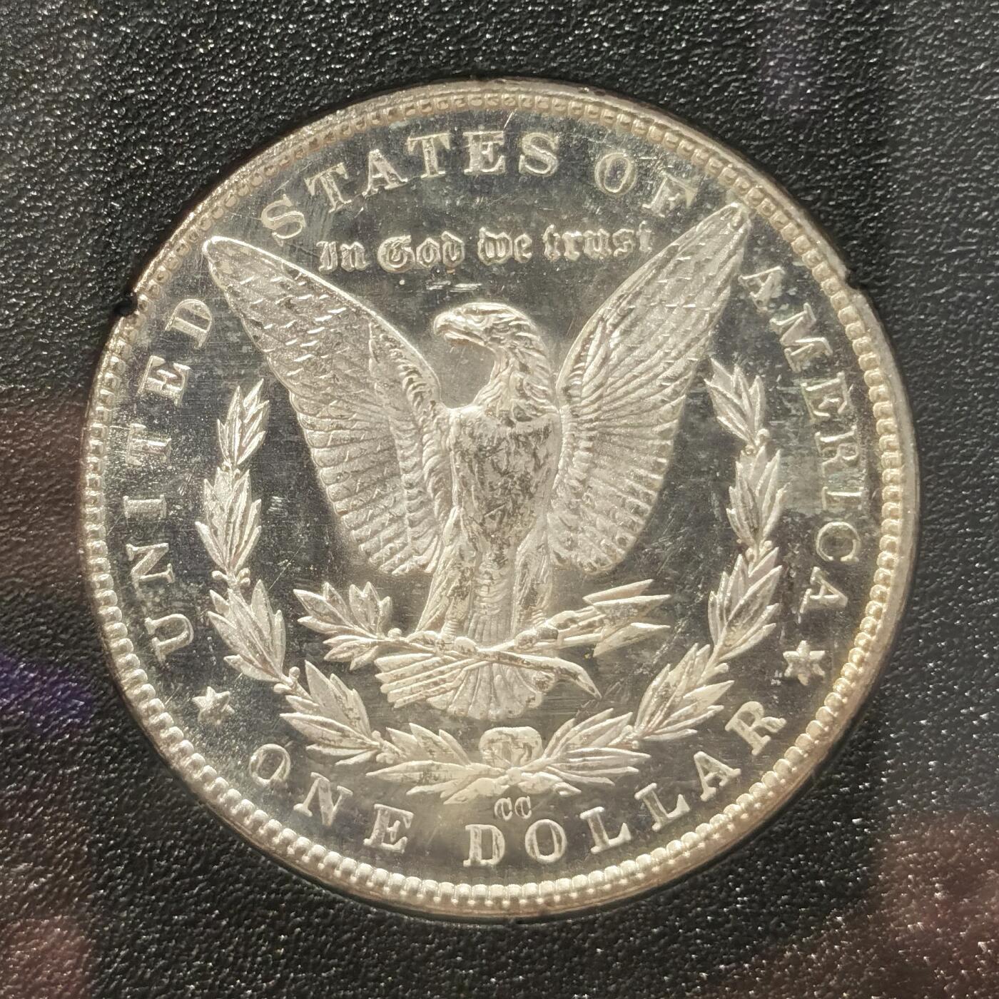 博洋堂世界钱币拍卖第136期（全场包邮） NGC MS63DPL 美国摩根1884-CC DPL 深度镜面大封装 从品种到封装都极为稀有的藏品
