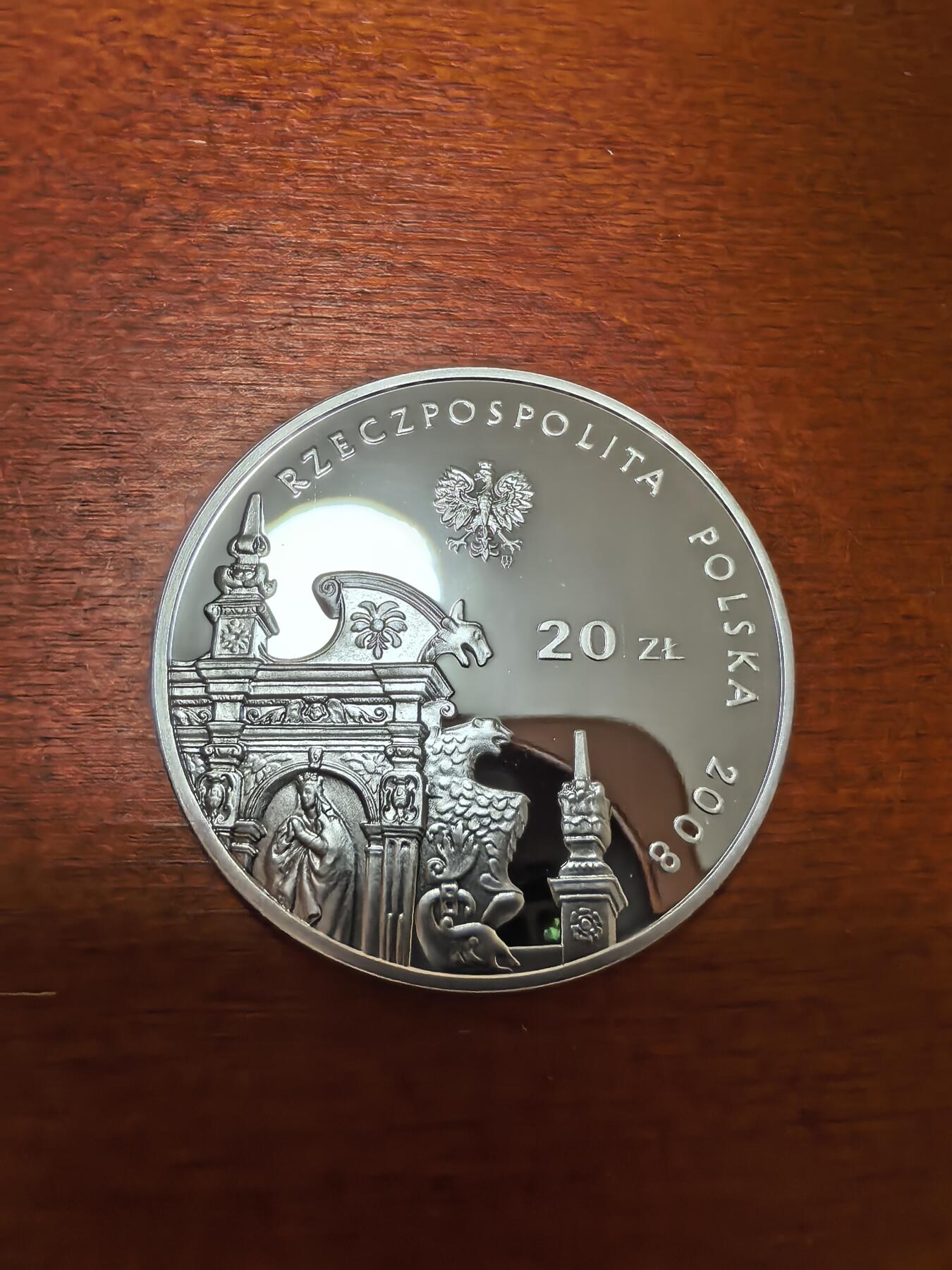 长老汇蛇年精选第四十一场拍卖 2008波兰卡齐米列兹·多尔尼城20兹罗提精制银币，28.28克925银（2）