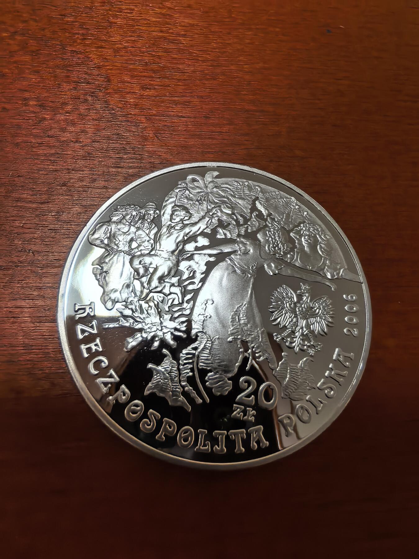长老汇蛇年精选第四十一场拍卖 2006波兰圣约翰之夜全息炫彩20兹罗提精制银币，28.84克925银