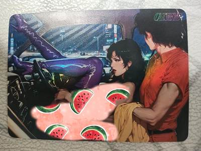 花开卡拍第36期（8月31号周日截拍，品控勿拍!!!拍品不寄存，运费5元，自制卡难免瑕疵，可能存在轻微撞角爆边等出厂瑕疵，品控介意勿拍！） - 猫眼来生泪 车里换装艺术卡 折光彩闪