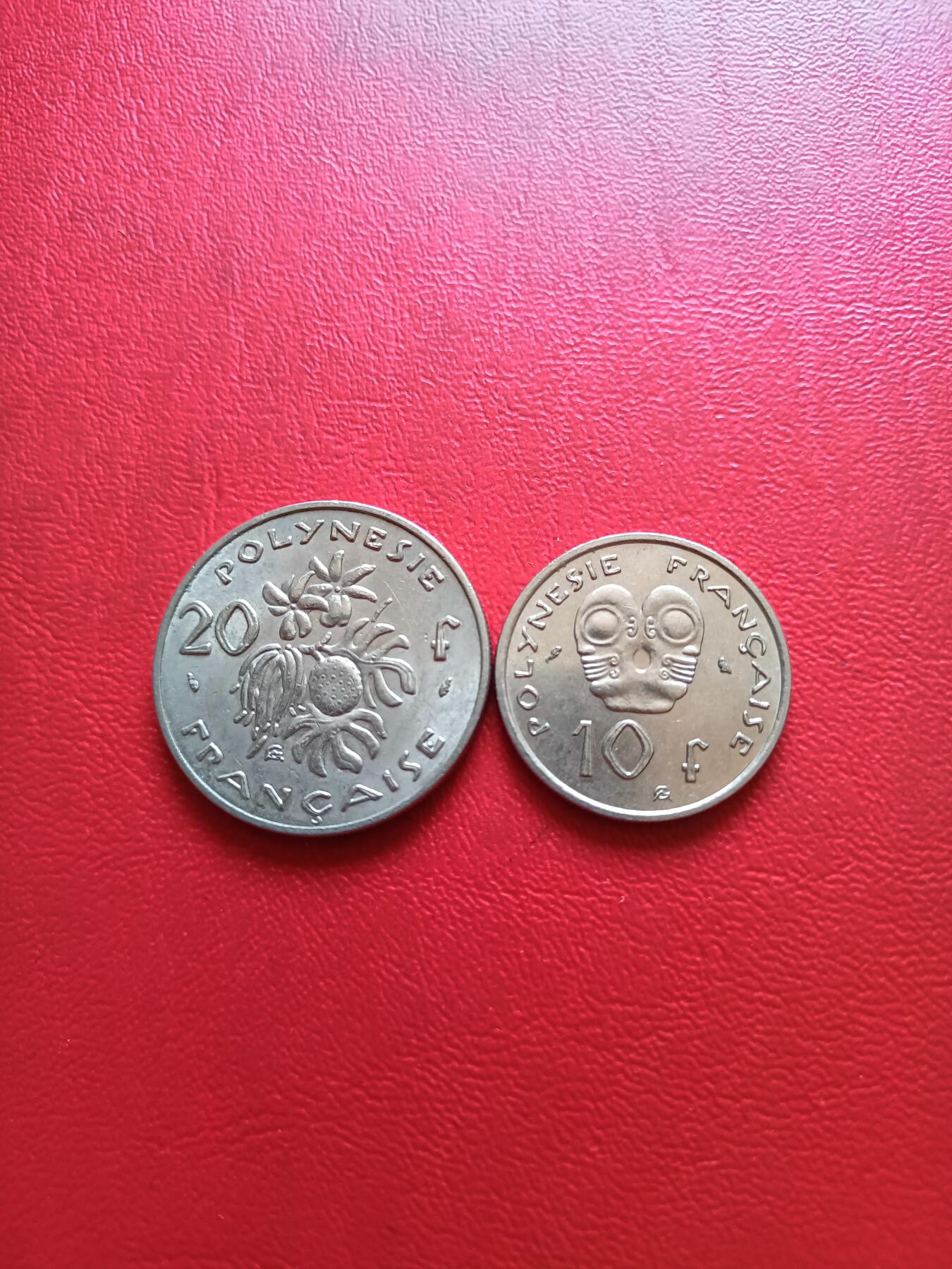 【云涧收藏】第五十八场 波利尼西亚1972年10法朗、1977年20法朗2枚