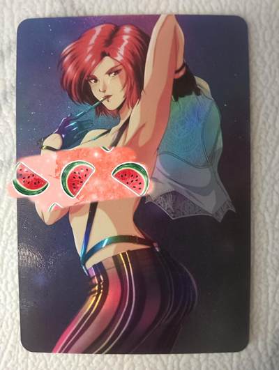 花开卡拍第36期（8月31号周日截拍，品控勿拍!!!拍品不寄存，运费5元，自制卡难免瑕疵，可能存在轻微撞角爆边等出厂瑕疵，品控介意勿拍！） - 火猪卡牌艺术卡 红发 彩闪