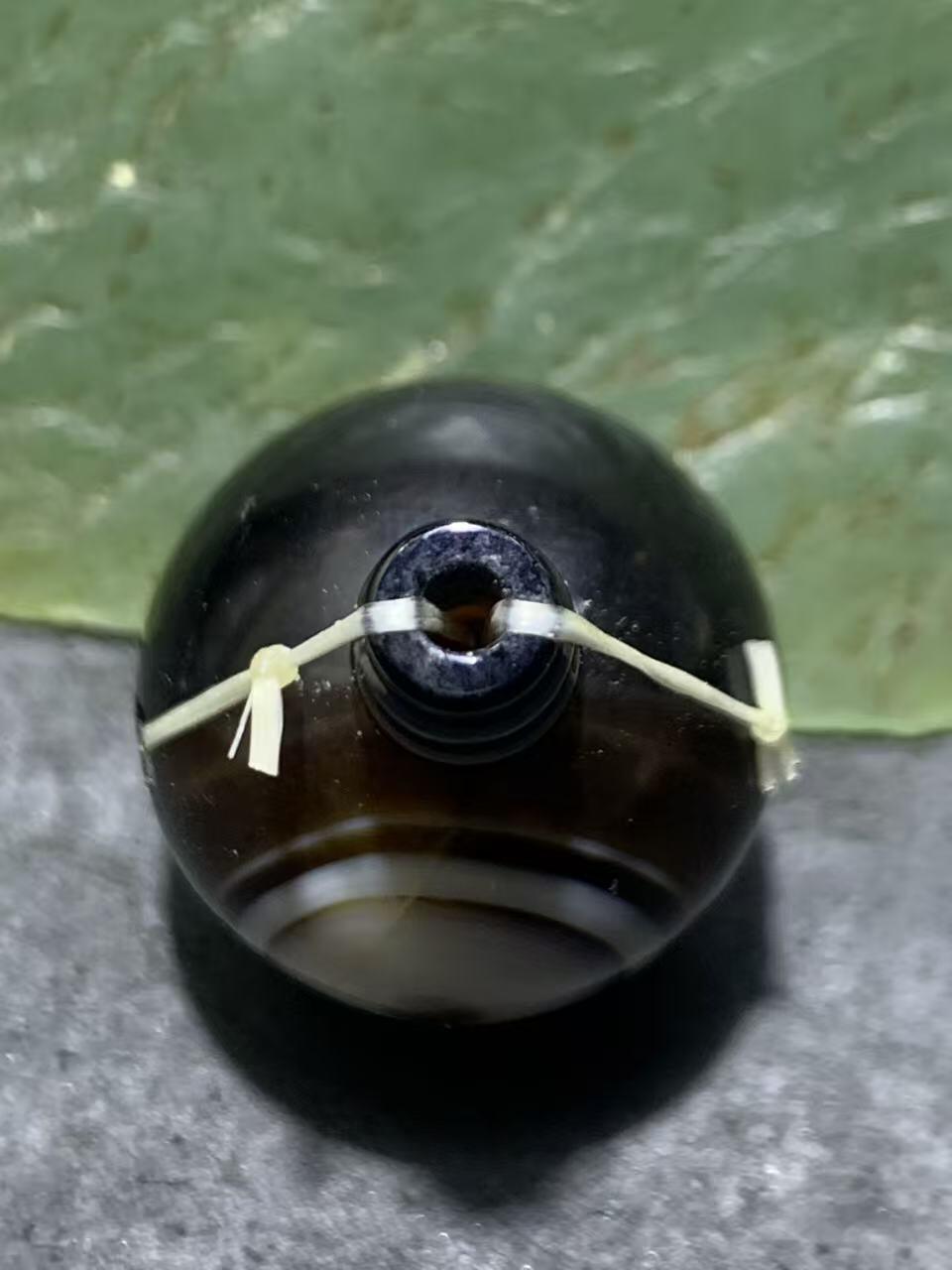 天眼纹药师玛瑙通货佛头三通一套，