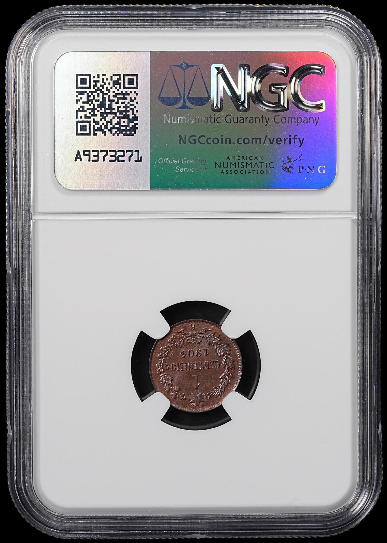 修遠堂世界钱币第八十二期 NGC MS64BN 1904年意大利1分铜币