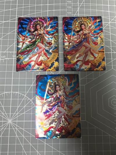 奇点卡牌专场 品控 放大镜 勿拍 卡牌出厂品质不包厂瑕 全部套膜 严禁小号顶价 大家放心拍 无佣金 公益场  - 奇点卡牌 宗 玄灵谱 九天玄女三工艺