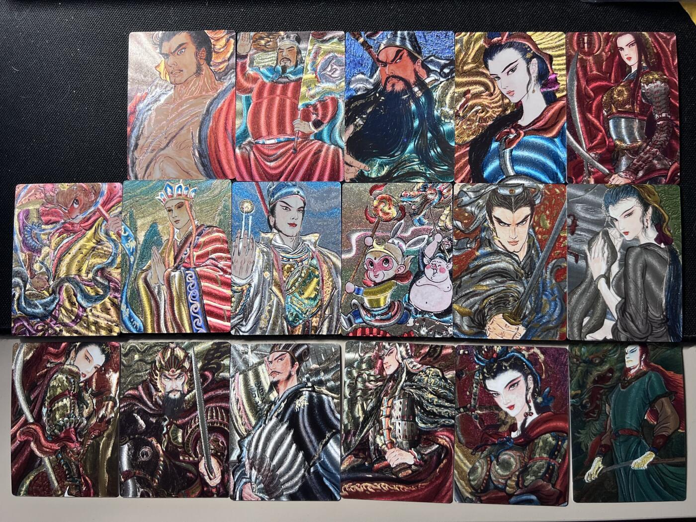 清风卡拍第九期(燎原卡牌为主) 昆仑万象签绘水浒粗闪手绘档17张一套齐