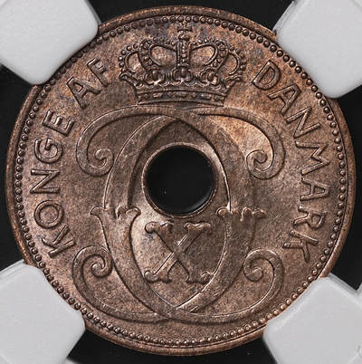 修遠堂世界钱币第八十二期 - NGC MS64RB 1941年法罗群岛2欧尔铜币 亚军分