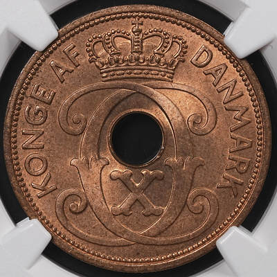 修遠堂世界钱币第八十二期 - NGC MS65RB 1941年法罗群岛5欧尔铜币 冠军分