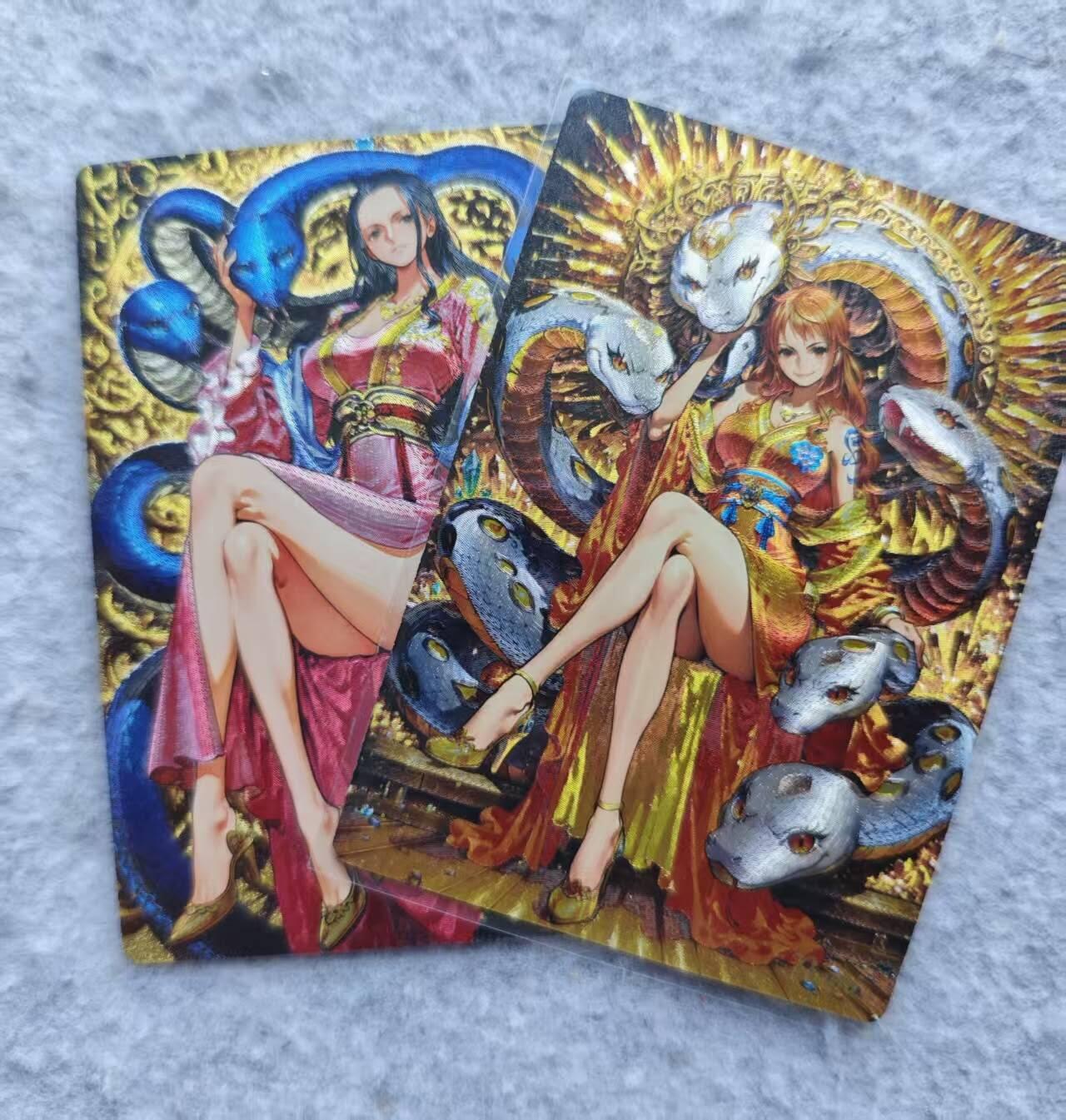 龙虎卡牌第五十三场 （无佣金，满120包邮，欢迎送拍） 粗闪2张 奇点 娜美&罗宾
