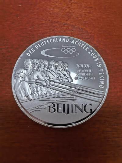 长老汇蛇年精选第四十二场拍卖 - 2008德国北京奥运银章，22.85克925银，40MM