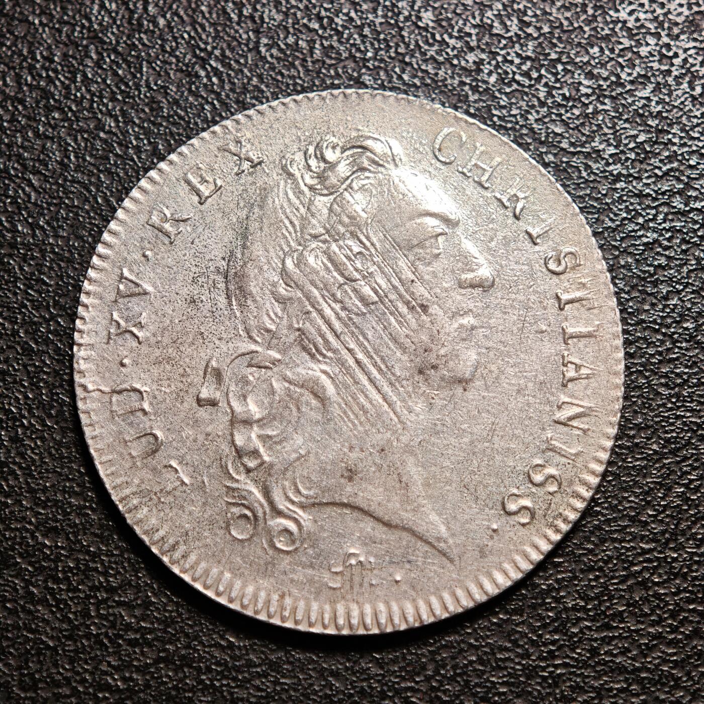 【德藏】世界币章拍卖第144期（拍品征集中~欢迎藏友联系） 1715-1774年 法国路易十五圣路易斯军事代用币银章 状态安逸 淡包浆 直径约：30.1mm；重约：9.7g