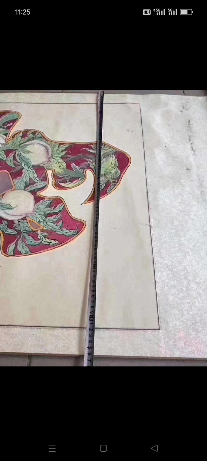 纯手绘  【  双寿图】画工精美漂亮至极！赠送亲朋好友   长辈   寓意吉祥长寿！