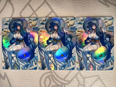 花开卡拍第36期（8月31号周日截拍，品控勿拍!!!拍品不寄存，运费5元，自制卡难免瑕疵，可能存在轻微撞角爆边等出厂瑕疵，品控介意勿拍！） - 茉莉玩卡秀非卖品赠卡 乙巳蛇年 彩闪三宫