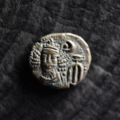【良泉】【国庆精品场】10月2日晚19.30点开拍！ 222组，西方古代钱币、印章专场 - 公元1世纪【埃兰】奥罗德斯一世（卡姆纳斯基尔）铜币，3.28克