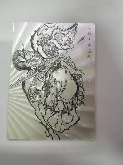 光影卡牌第21期，各家亲签，各家特卡，持续收拍品 - 张建东水浒特卡，马超线稿粗闪，限编021/099