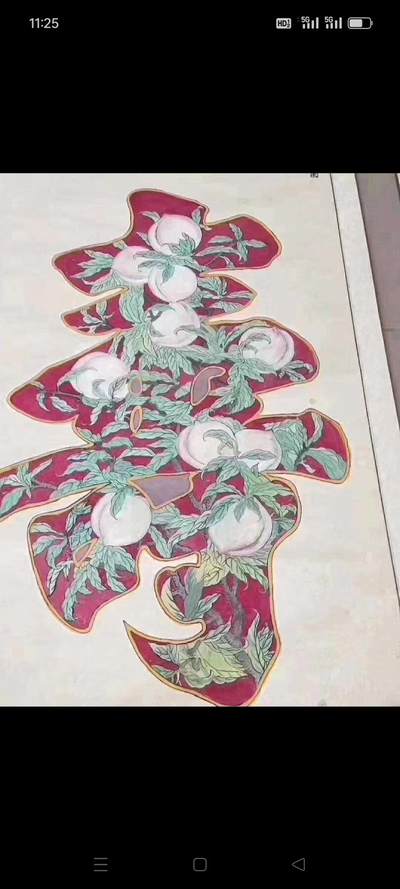 纯手绘  【  双寿图】画工精美漂亮至极！赠送亲朋好友   长辈   寓意吉祥长寿！ - 纯手绘  【  双寿图】画工精美漂亮至极！赠送亲朋好友   长辈   寓意吉祥长寿！