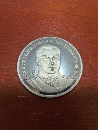 长老汇蛇年精选第四十二场拍卖 - 1991波兰奥库利茨基将军20万兹罗提精制银币，克书55美金