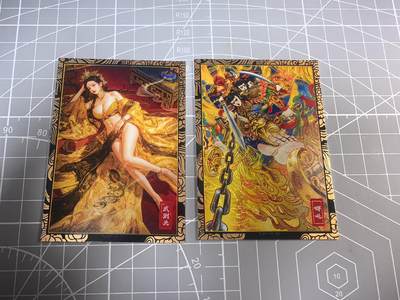 奇点卡牌专场 品控 放大镜 勿拍 卡牌出厂品质不包厂瑕 全部套膜 严禁小号顶价 大家放心拍 无佣金 公益场  - 奇点卡牌 天下归心 宗武者天 多吉哪吒 彩闪 硬卡
