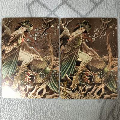 花开卡拍第36期（8月31号周日截拍，品控勿拍!!!拍品不寄存，运费5元，自制卡难免瑕疵，可能存在轻微撞角爆边等出厂瑕疵，品控介意勿拍！） - 燎原 彫仙 解语花 胡喜媚 2张粗闪