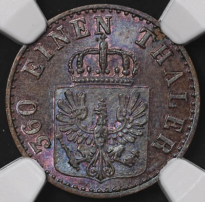 修遠堂世界钱币第八十二期 - NGC MS64BN 1856年普鲁士1芬尼铜币