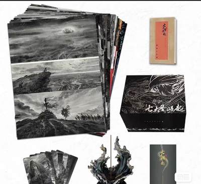 阳大大卡牌拍卖第69期（持续收拍品，周五晚上九点截拍，进群福利早知道） - 刘冬子七大圣崛起亲签大全档  七大圣崛起漫画手稿复制画*25张 七大圣崛起漫画文字册*1本 七大圣卡牌*7张 藏品票*1张 海浪香台*1个 手稿专属收纳盒*1个