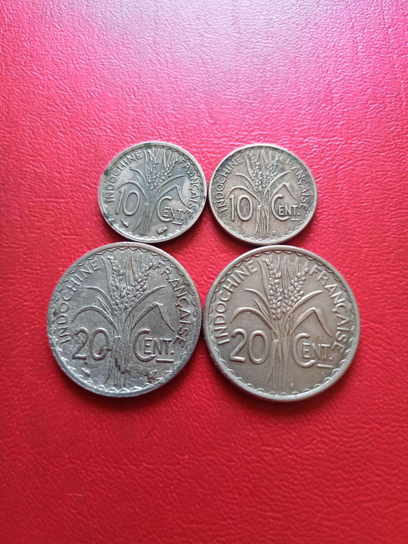 【云涧收藏】第五十八场 法属印支1939年、1941年10、20分2对4枚