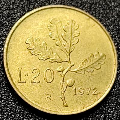 泉币菌-第101场-精品福利场 - 1972年意大利20里拉铜币 罗马十二神 谷神-克瑞斯 21.2mm