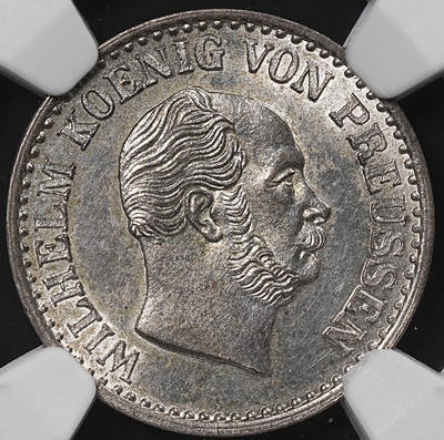 修遠堂世界钱币第八十二期 - NGC MS64 1870年普鲁士1格罗申银币