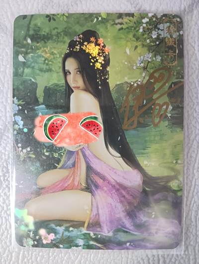 花开卡拍第36期（8月31号周日截拍，品控勿拍!!!拍品不寄存，运费5元，自制卡难免瑕疵，可能存在轻微撞角爆边等出厂瑕疵，品控介意勿拍！） - 卡将欲女传艺术卡 客印月 画师亲签 彩闪
