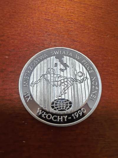 长老汇蛇年精选第四十二场拍卖 - 1989波兰1990世界杯倒钩2万兹罗提精制银币，2.5万枚，克书45美金