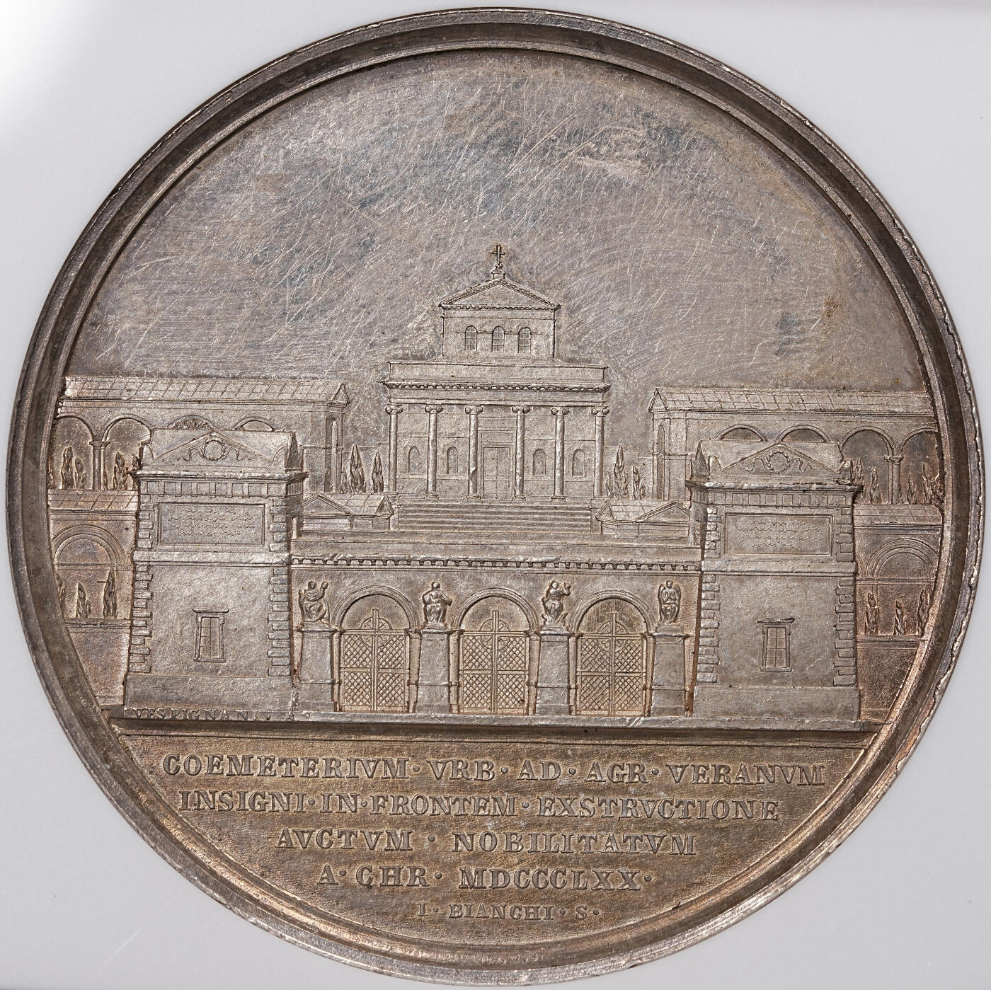 修遠堂世界钱币第八十二期 NGC UNCD 1870年梵蒂冈高浮雕大银章