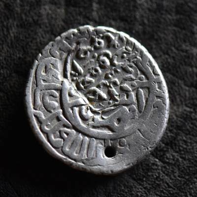 【良泉】【国庆精品场】10月2日晚19.30点开拍！ 222组，西方古代钱币、印章专场 - 公元1409-1447年【蒙古】帖木儿汗-沙哈鲁，天罡银币，于公元1490-1506年【蒙古】帖木儿汗-侯赛因·阿布·加齐，第三次统治时期打戳“و من الله التوفیق“翻译为“成功来自真主”，也可以译为“祝你（天赐）成功”，5.03克